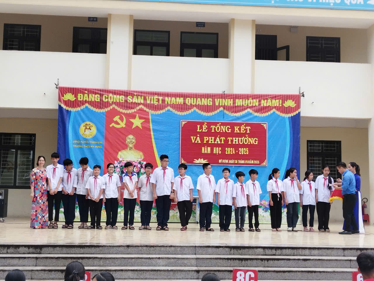 Lễ tổng kết năm học 2024-2025 – Một năm học đầy tự hào của trường THCS Mỹ Hưng
